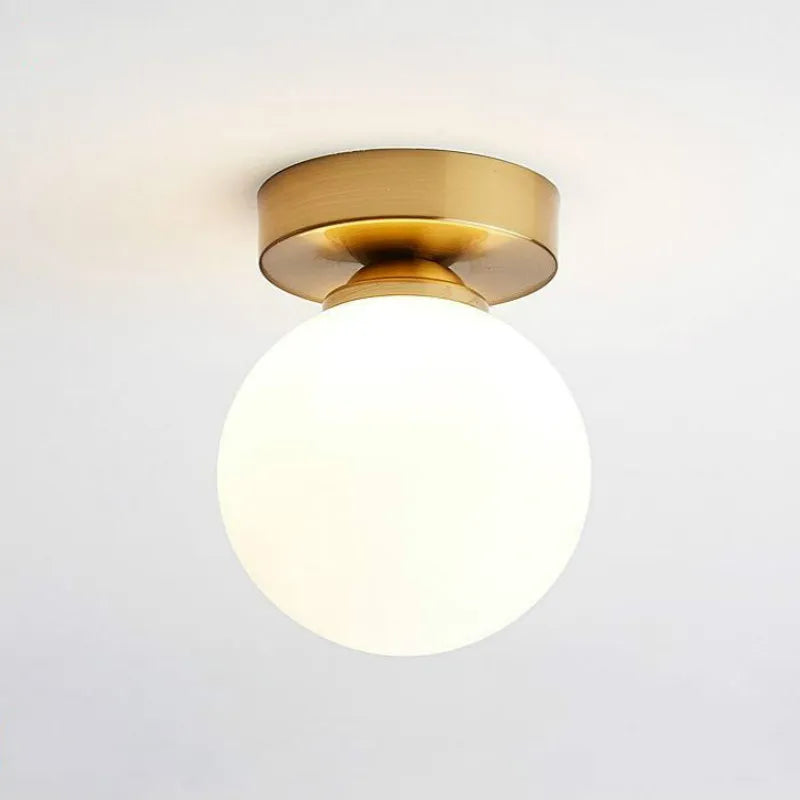 Modern Globe Ceiling Light  White Glass LED Fixture - Product detail 15