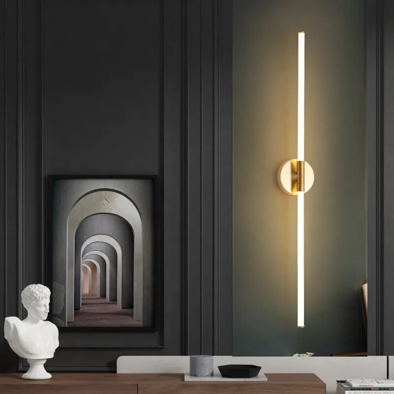 Modern LED Wall Light Gold Linear Sconce Design - Product detail 5