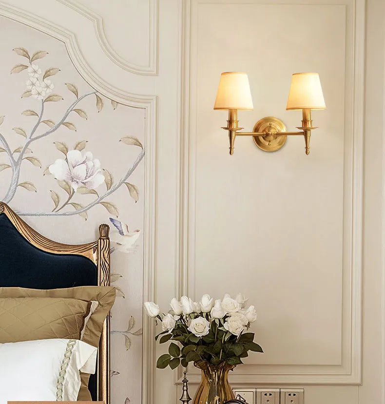 Modern Wall Sconce Brushed Brass Bamboo Design - Product detail 6