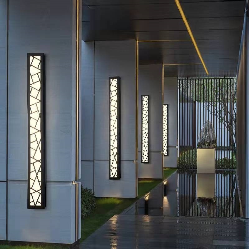 Modern Outdoor Wall Light Geometric LED Pattern Design - Product example