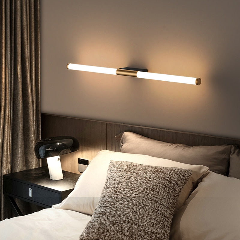 Modern LED Wall Light Glass Iron Gold Finish - Product detail 5