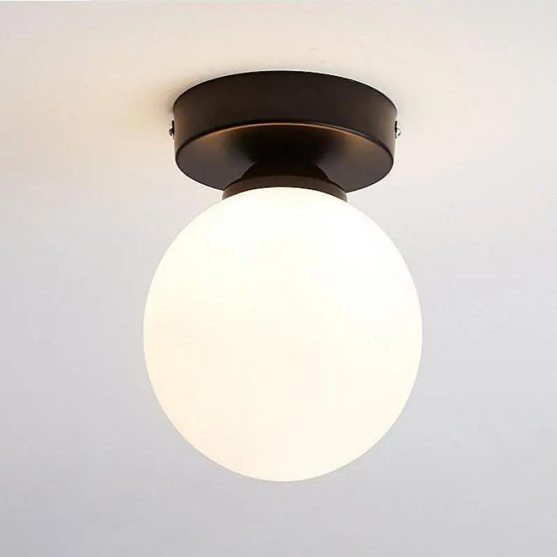Modern Globe Ceiling Light  White Glass LED Fixture - Product detail 16