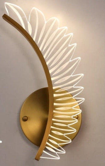 Modern Wing Wall Light Gold LED Feather Design - Product detail 14