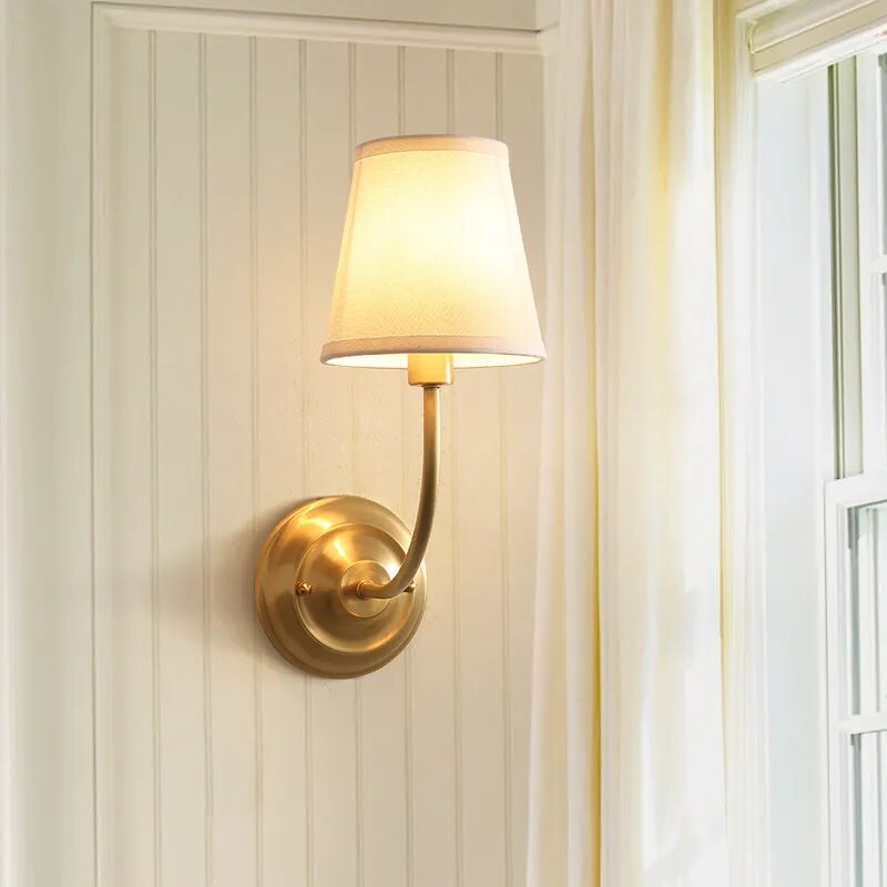 Modern Wall Sconce Brushed Brass Bamboo Design - Product detail 5