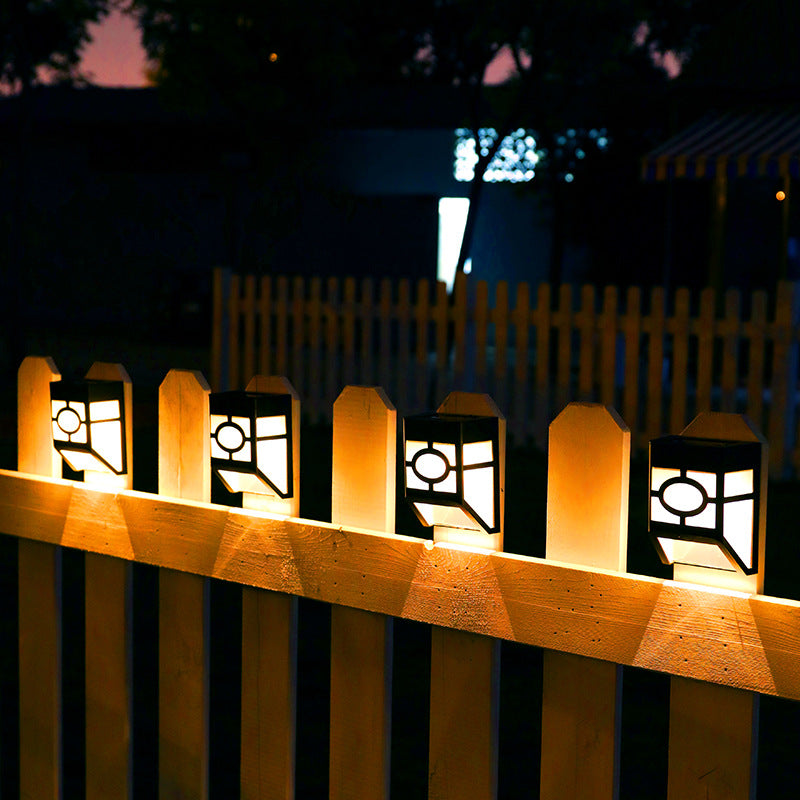 Japanese Solar Wall Light  Grid Pattern Outdoor Lamp - Product detail 10