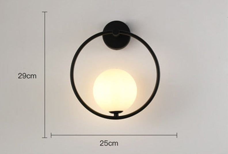 Modern Wall Sconce Gold Globe Glass Shade - Product detail 13
