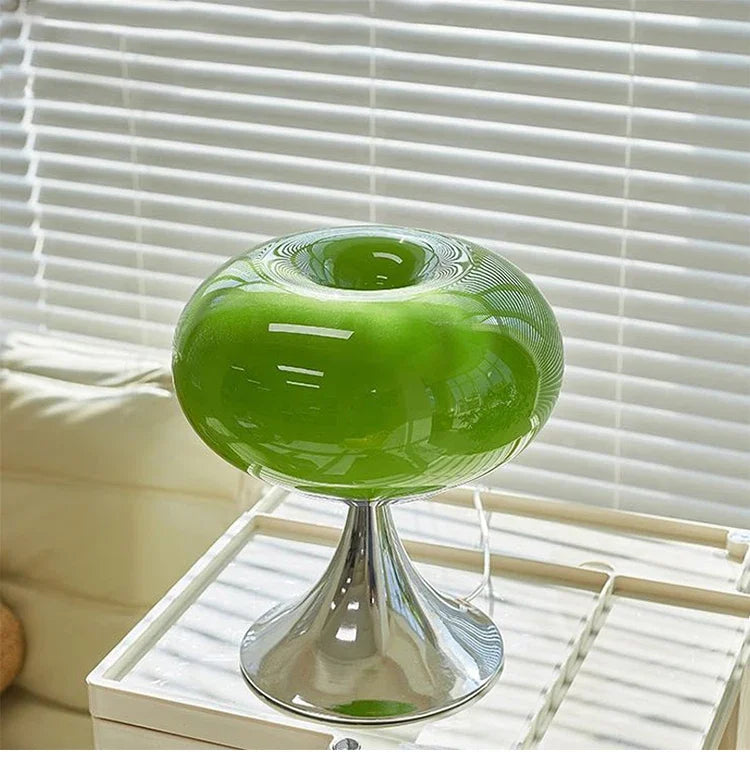 Vintage Table Lamp Glass Stone Mushroom Design - Product detail 7