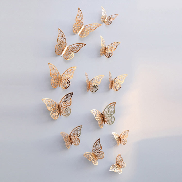 3D Butterfly Wall Decor  Rose Gold Metallic Finish - Product detail 10