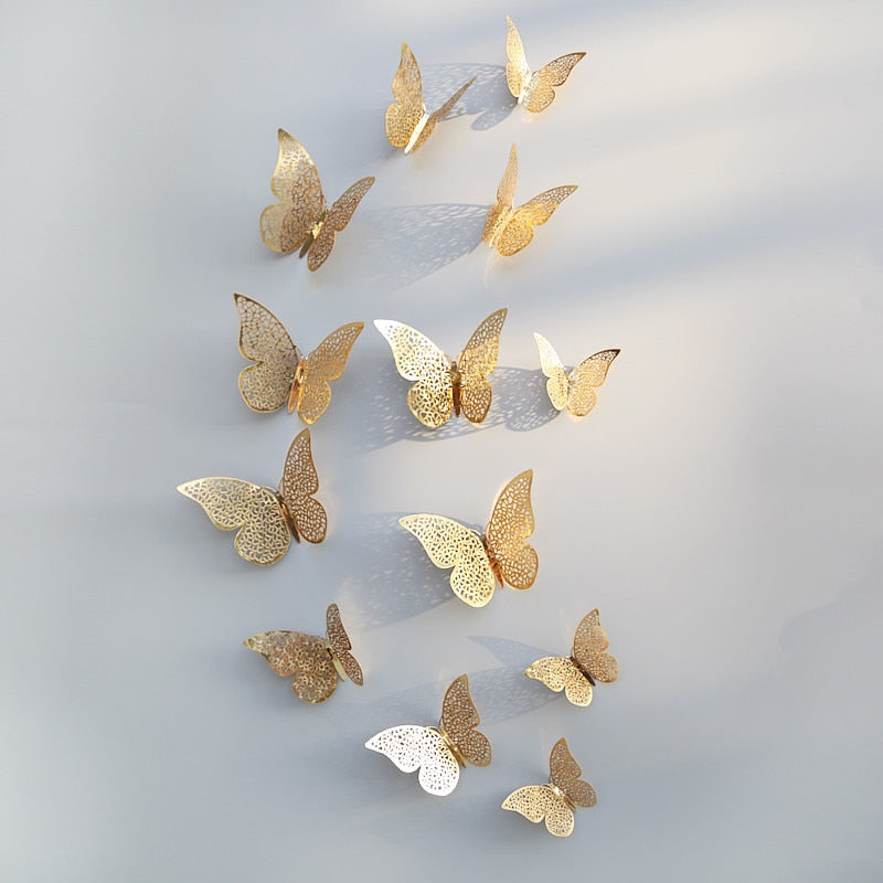 3D Butterfly Wall Decor  Rose Gold Metallic Finish - Product detail 15