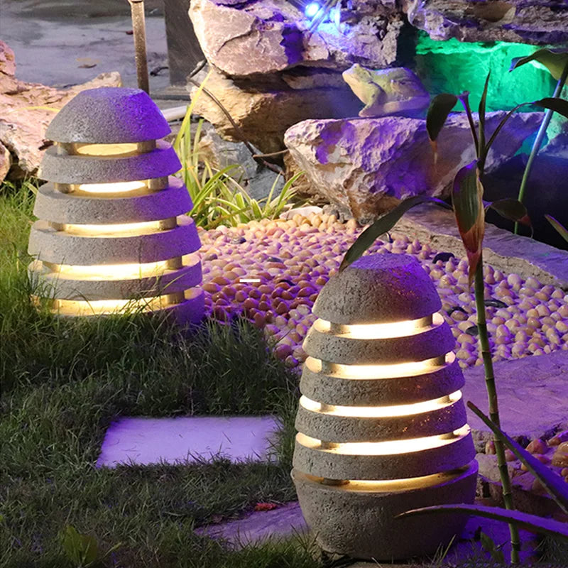 Modern Garden Light Japanese Style LED Outdoor Lantern - Product example