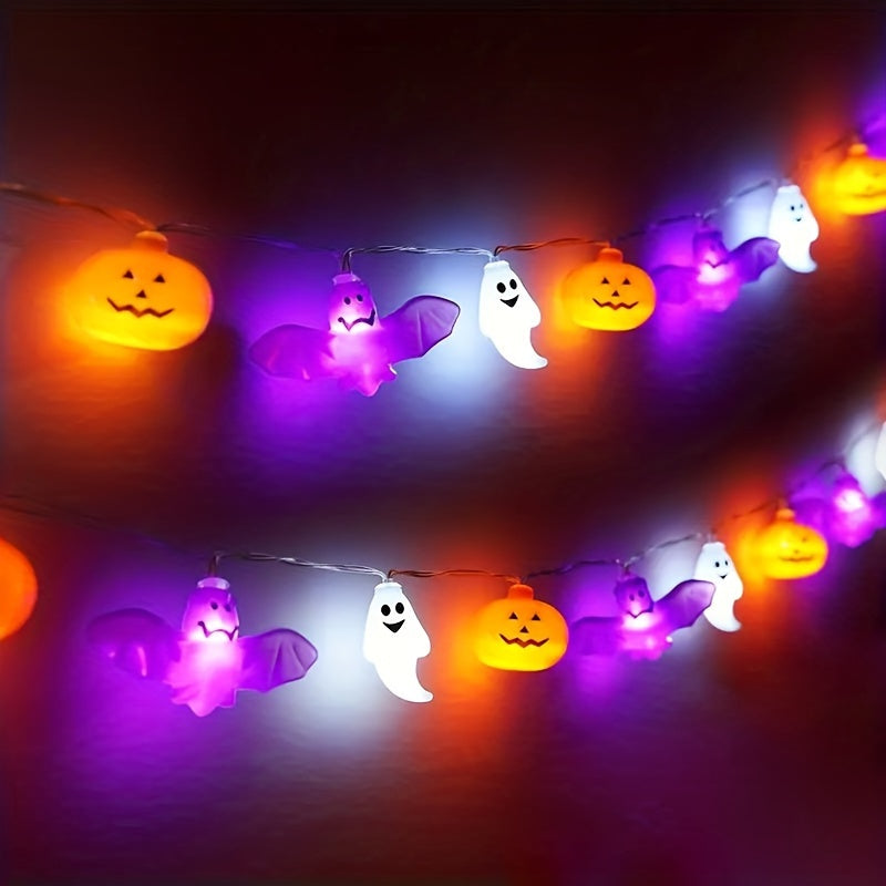 Halloween String Lights  Pumpkin Ghost  Bat LED Garland - Product showcase