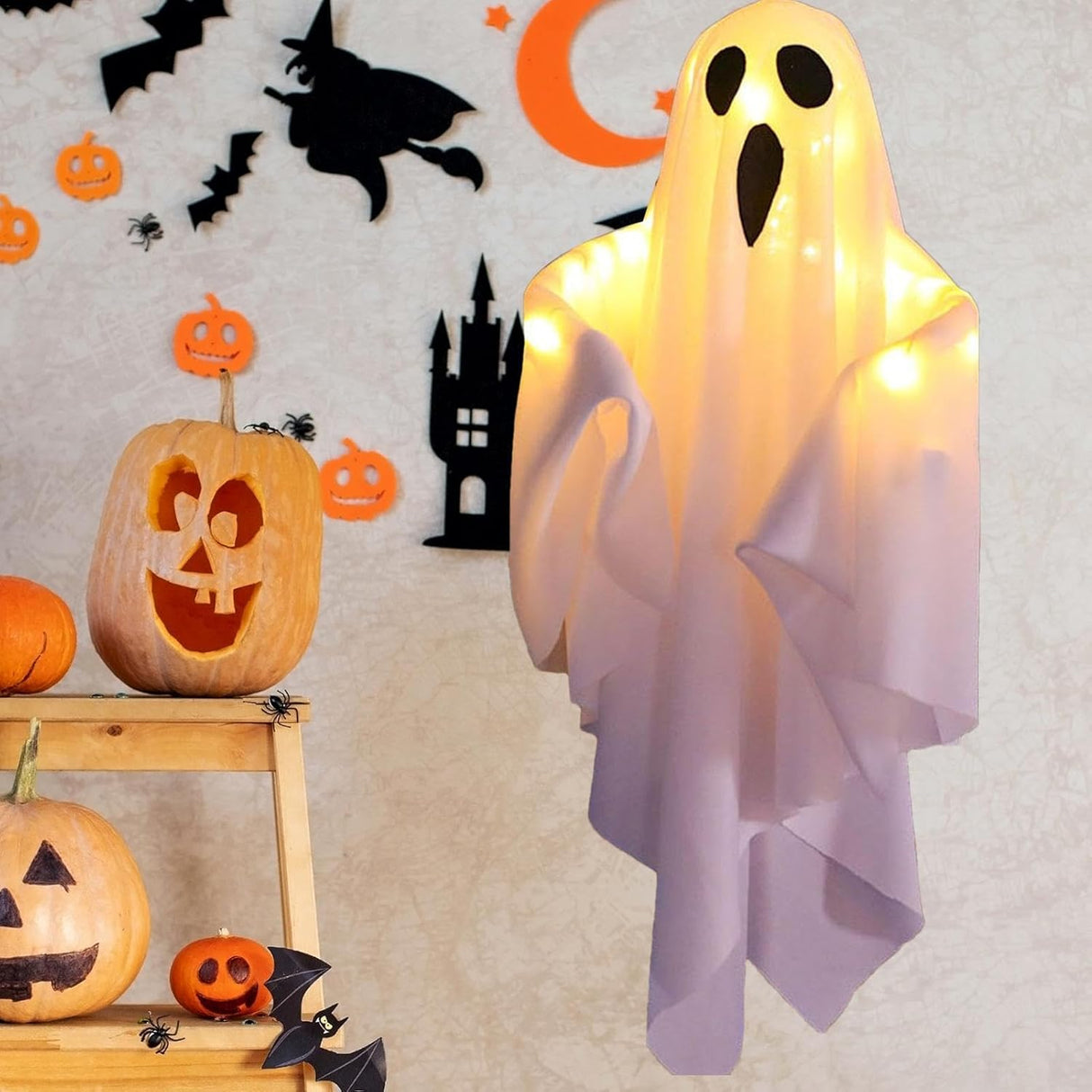 Halloween Ghost Light Decoration  Glowing Fabric Design - Product showcase