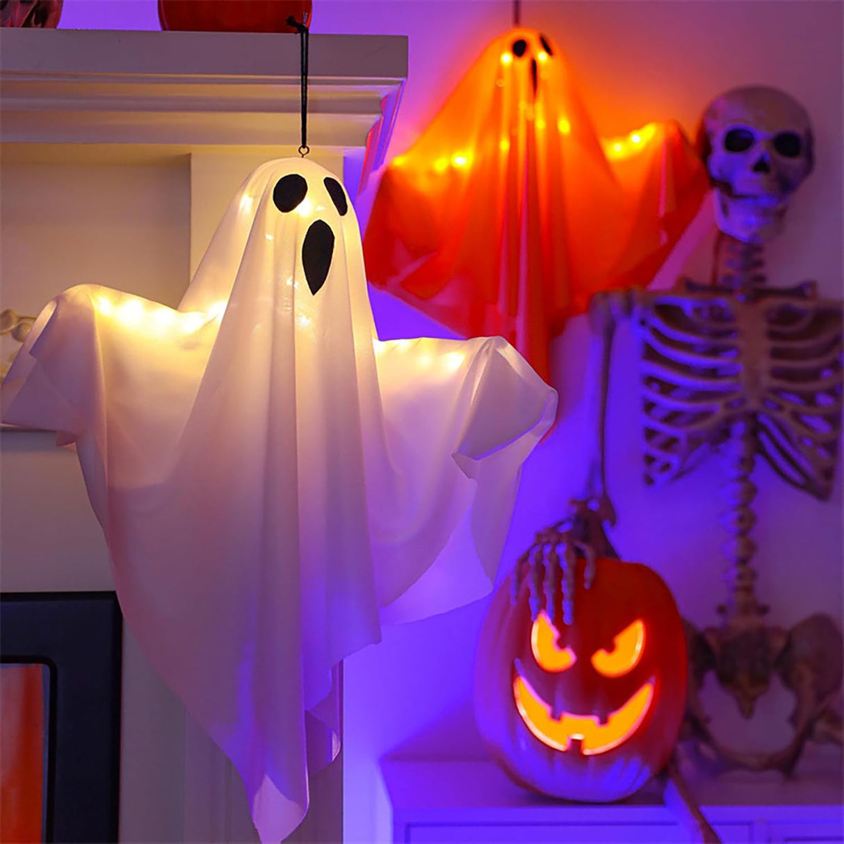 Halloween Ghost Light Decoration  Glowing Fabric Design - Detailed view