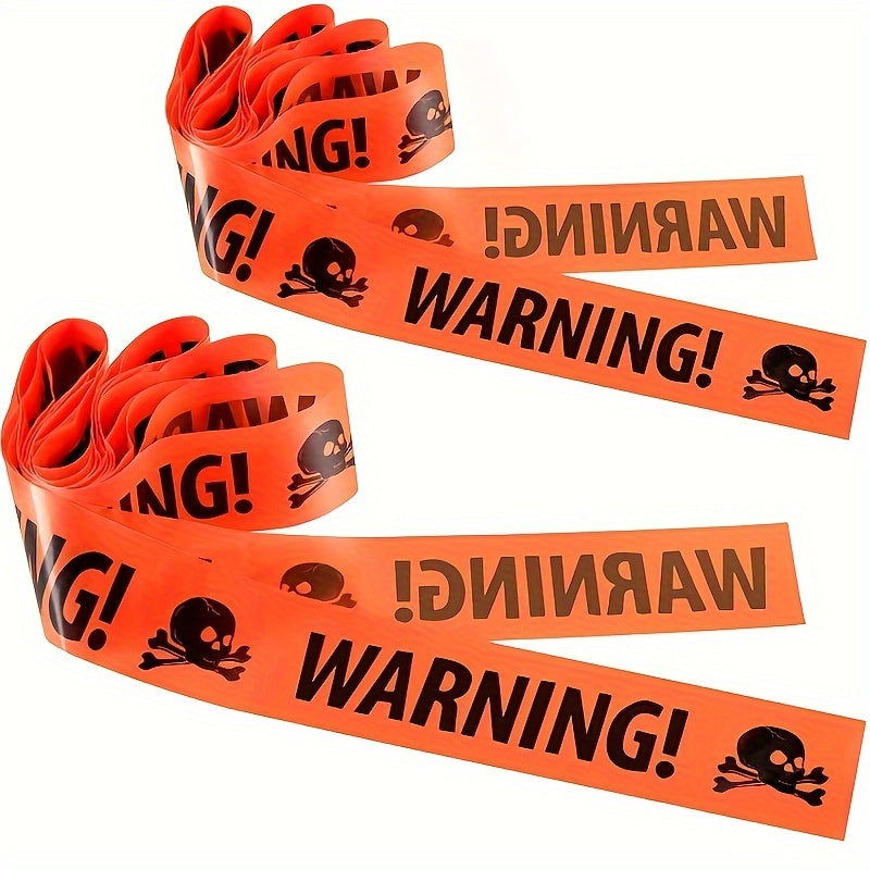 Spooky Halloween Skull Banner Plastic Warning Tape Decoration - Product detail 4