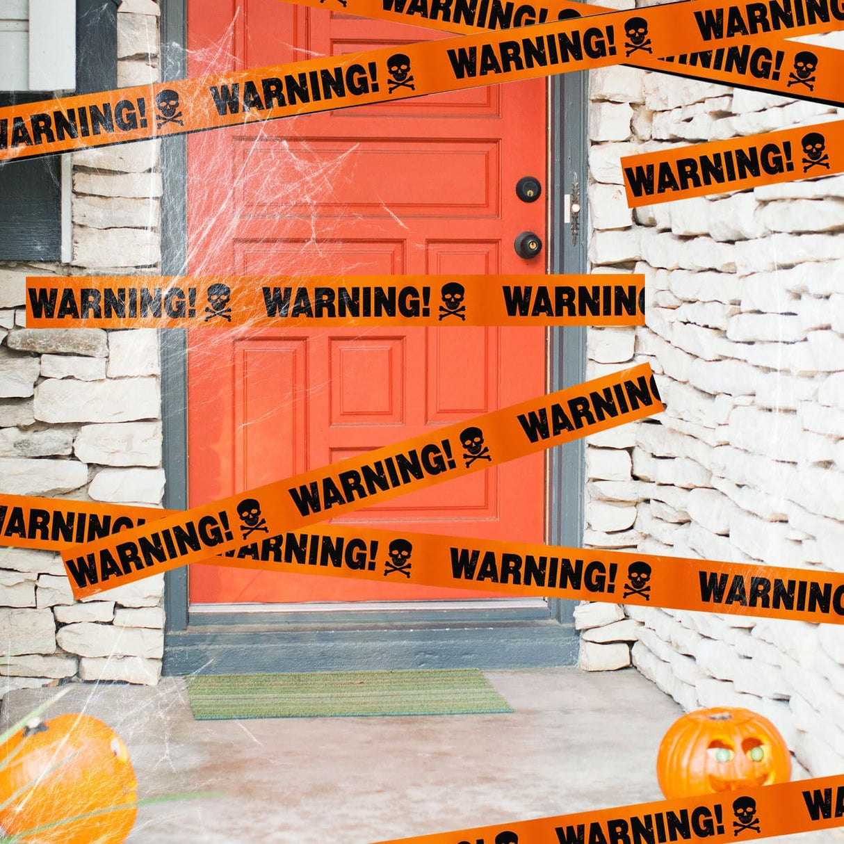 Spooky Halloween Skull Banner Plastic Warning Tape Decoration - Product detail 5