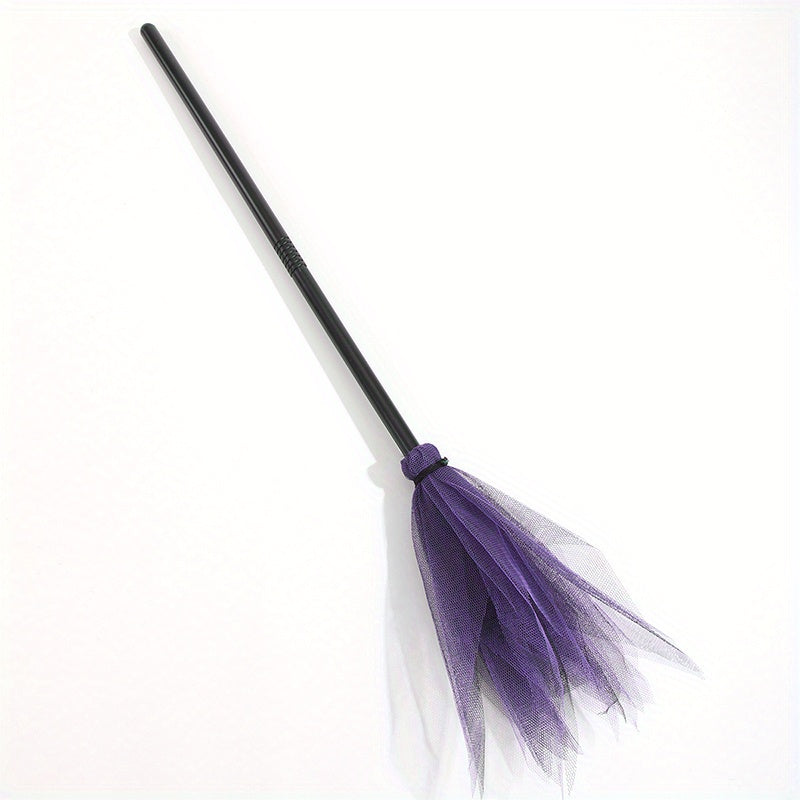 Halloween Witch Broom Purple Tulle Skirt Design - Product showcase