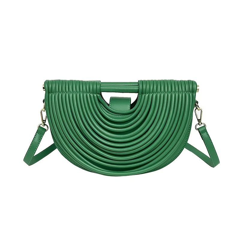 Metallic Evening Bag Curved Rope Design Clutch - Product detail 6
