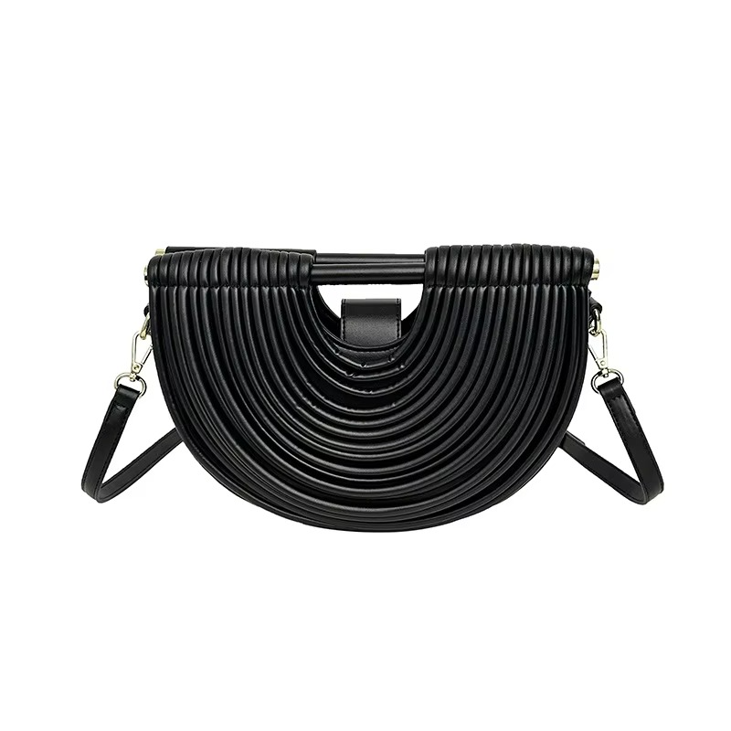 Metallic Evening Bag Curved Rope Design Clutch - Product detail 8
