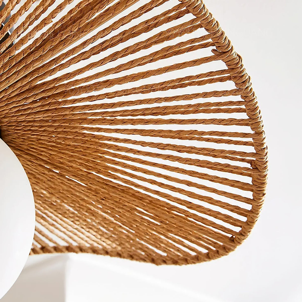 Modern Hemp Ceiling Light Natural Woven Wing Design - Product example