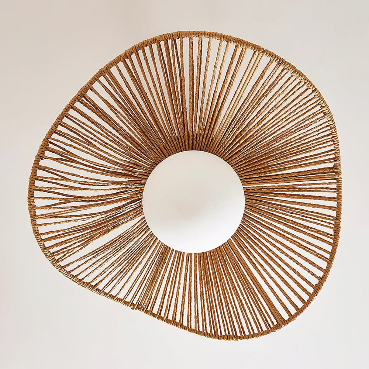 Modern Hemp Ceiling Light Natural Woven Wing Design - Product detail 4