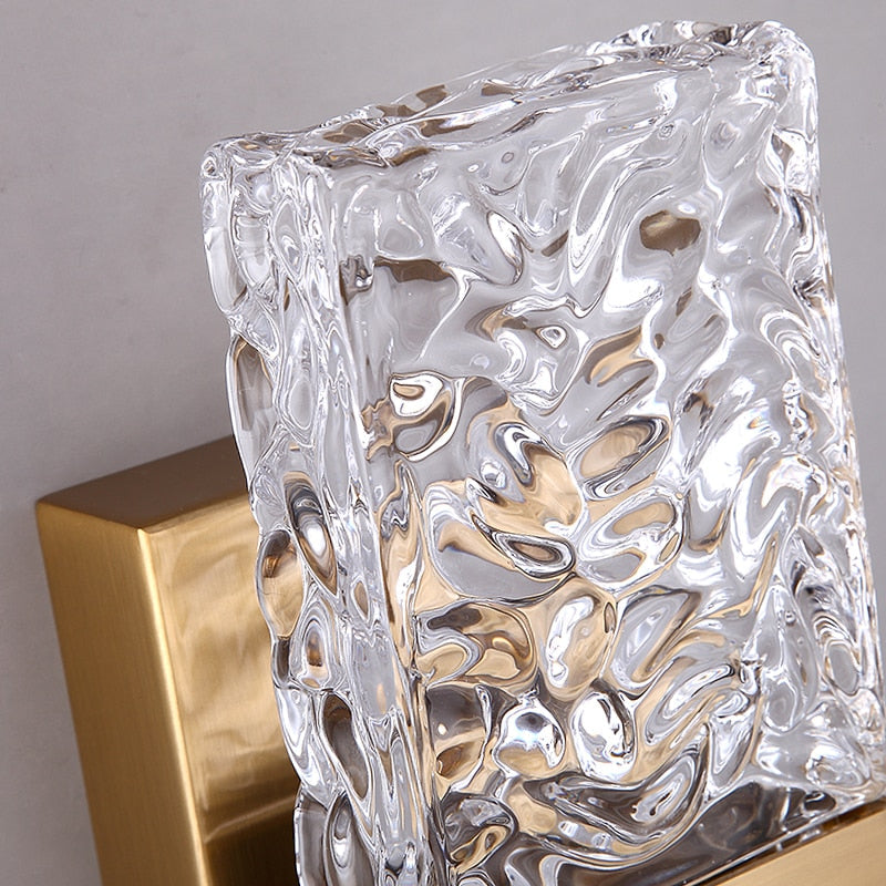 Modern Crystal Wall Sconce Gold Brushed Finish - Product detail 7