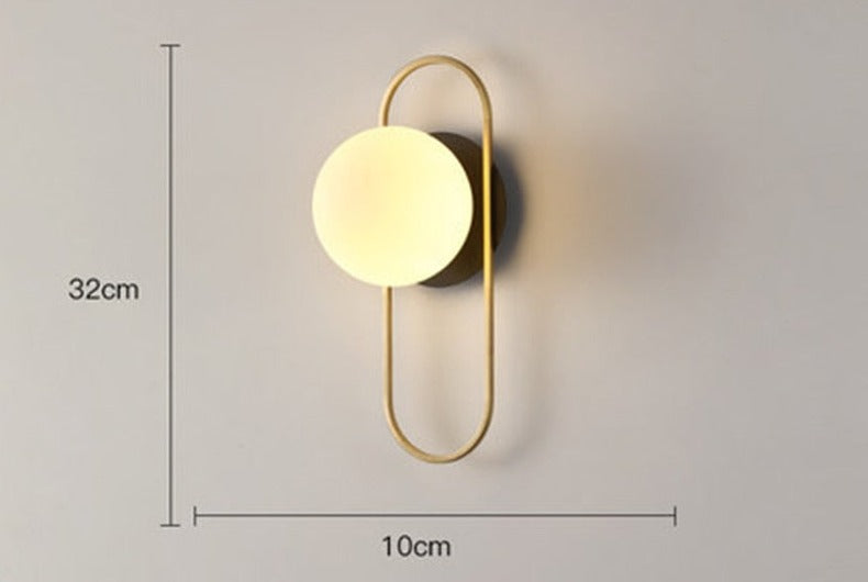 Modern Wall Sconce Gold Globe Glass Shade - Product detail 15