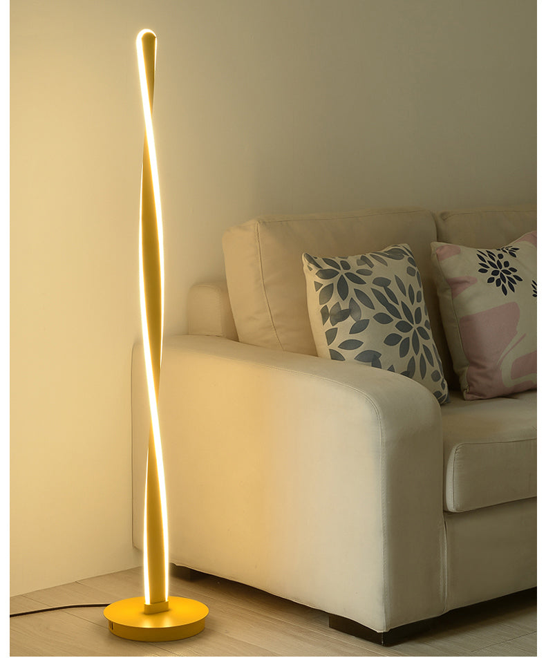 Modern LED Floor Lamp  Twisted Aluminum Design - Product detail 5