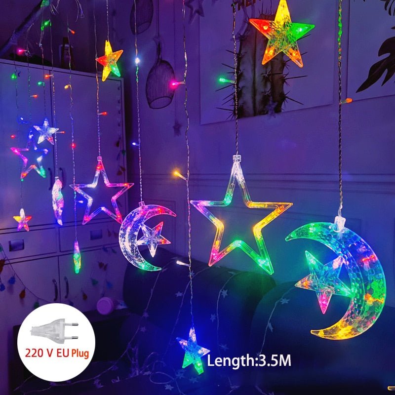 Star String Lights Multicolor LED Fairy Light Chain - Detailed view