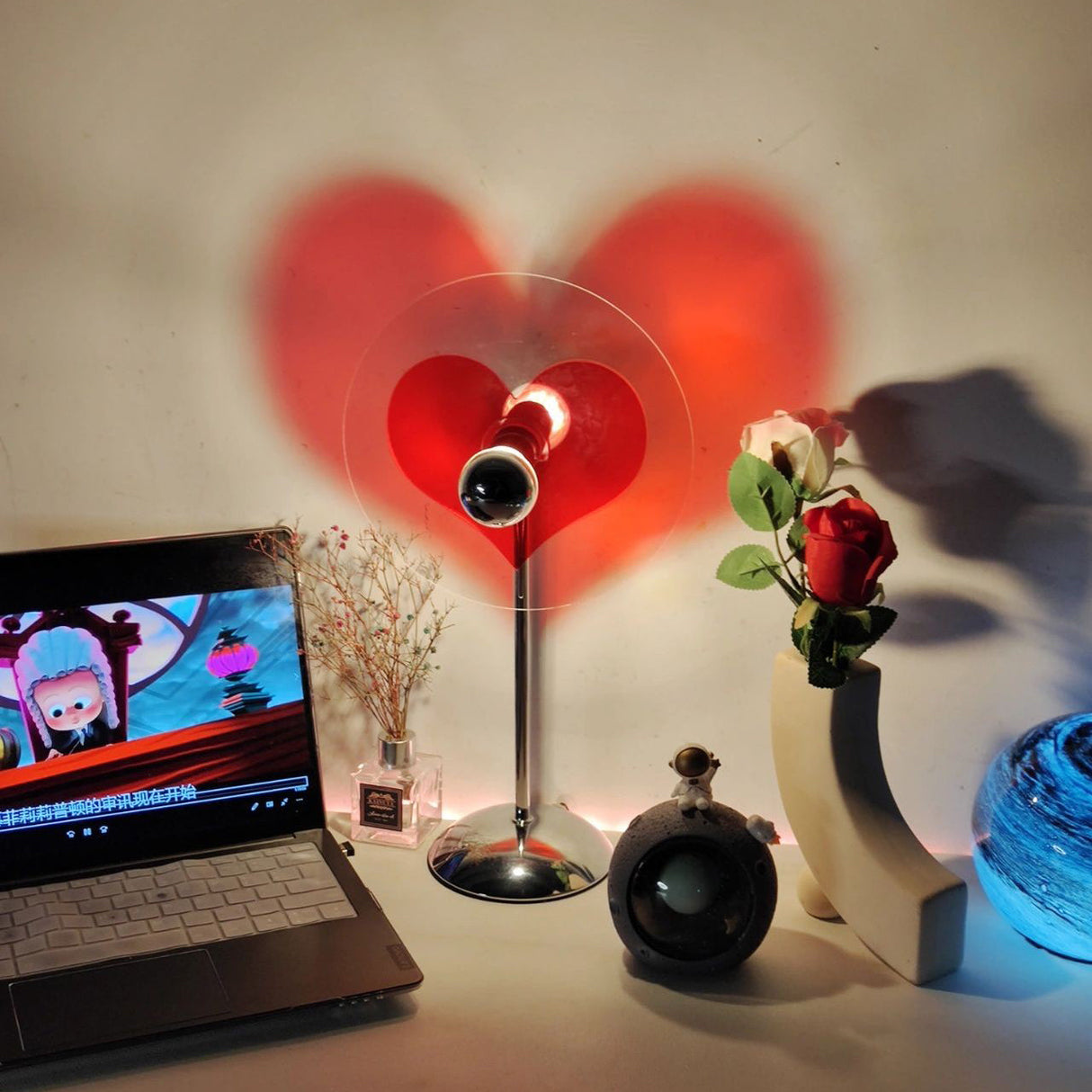 Heart LED Table Lamp Modern Rechargeable Metal Design - Product detail 26