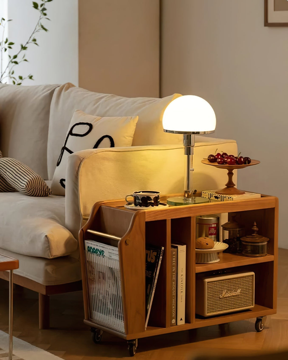 Modern Table Lamp Hemispherical Glass Chrome Design - Product detail 12
