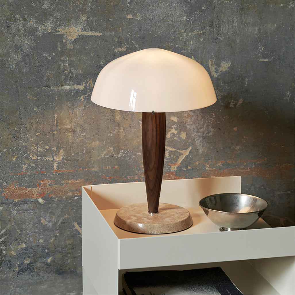 Modern Table Lamp Marble Base Glass Dome Design - Product detail 6