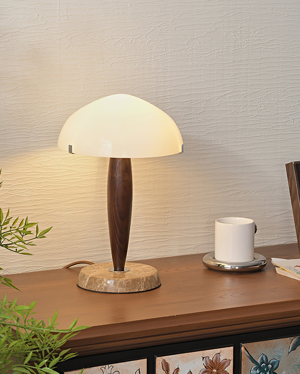 Modern Table Lamp Marble Base Glass Dome Design - Product detail 4