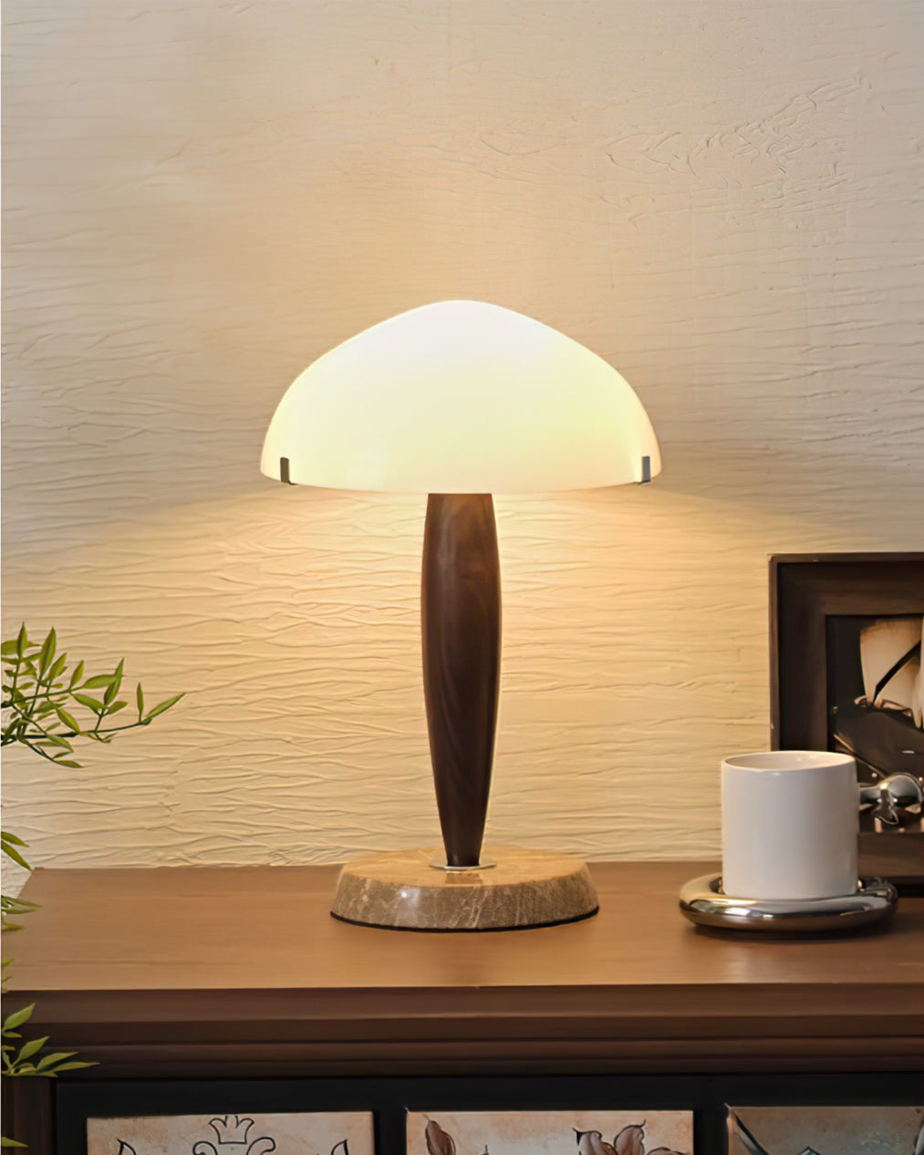 Modern Table Lamp Marble Base Glass Dome Design - Product detail 9