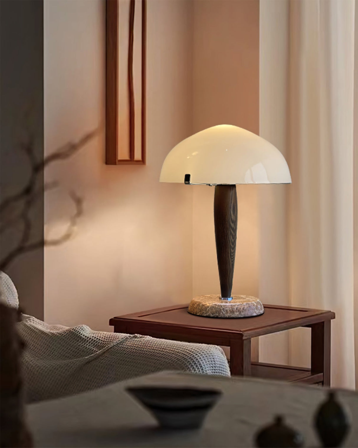 Modern Table Lamp Marble Base Glass Dome Design - Product detail 10