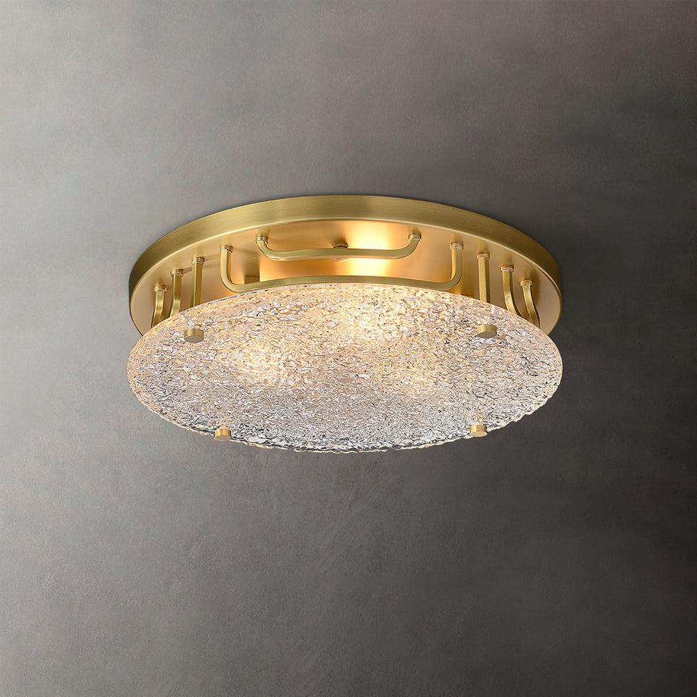 Modern Brass Ceiling Light Textured Glass Diffuser - Product detail 15