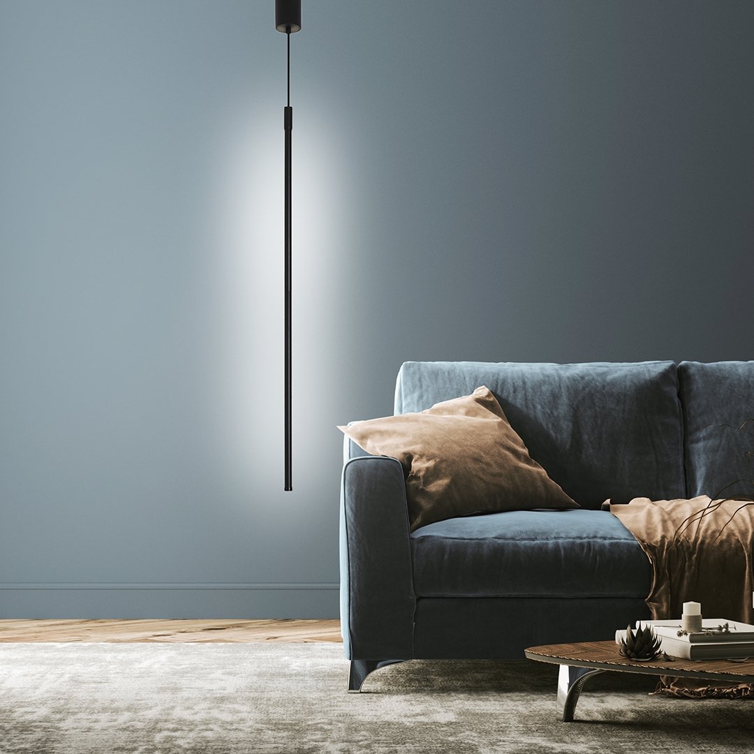 Modern LED Pendant Light Slim Black Aluminum Design - Product detail 4