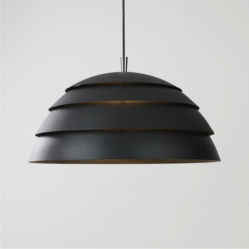 Modern Pendant Light Black Dome Layered Design - Product detail 9
