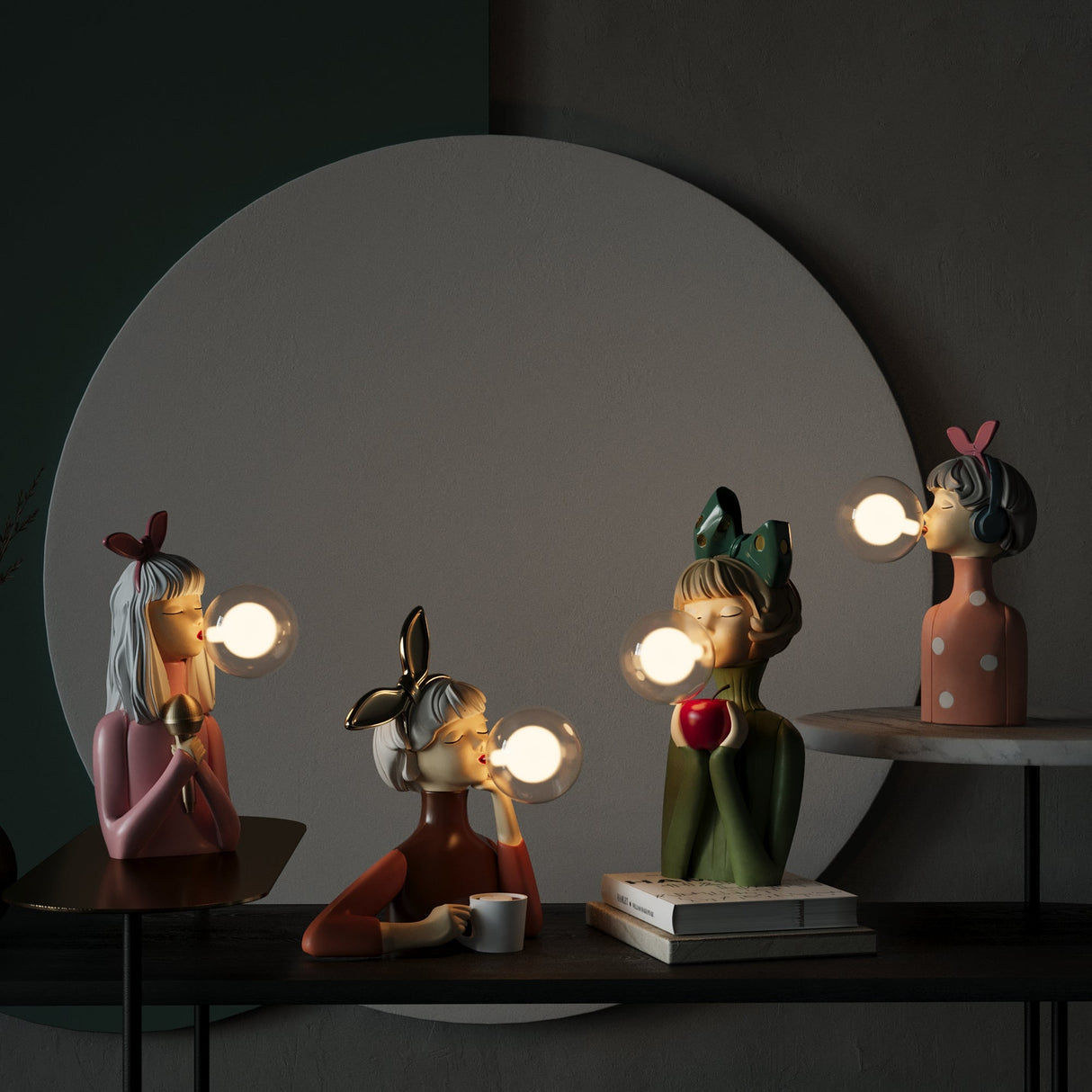 Modern Resin Table Lamp Decorative Character Design - Product detail 4