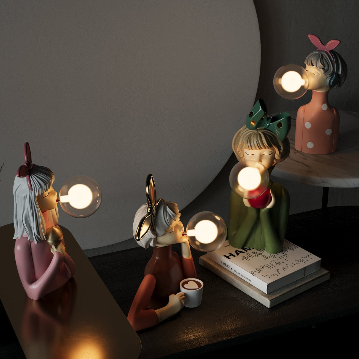 Modern Resin Table Lamp Decorative Character Design - Product detail 5