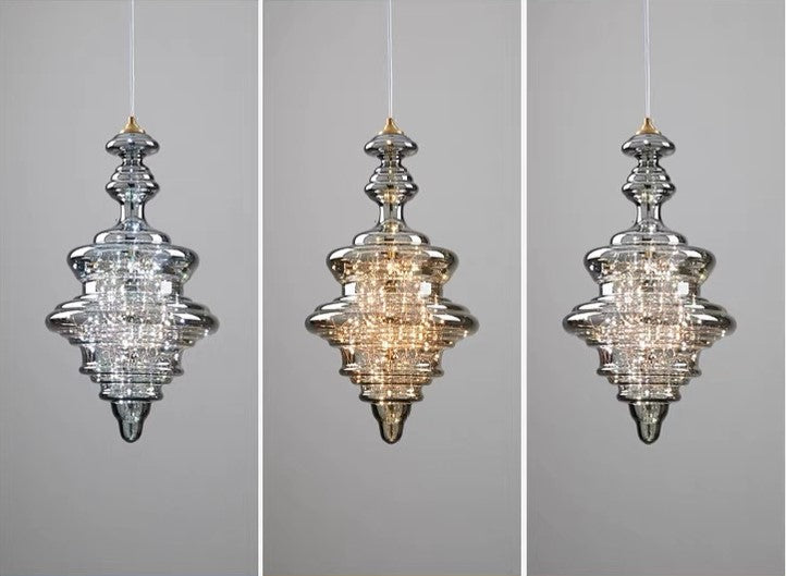 Modern Glass Pendant Light Smoked Grey LED Collection - Product detail 8