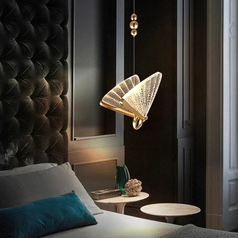 Butterfly Pendant Light Golden Wing Design LED Chandelier - Product detail 4