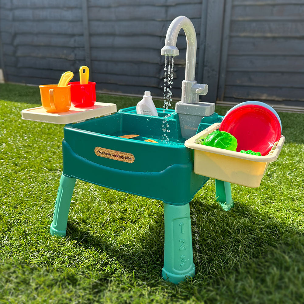 Kids Water Play Kitchen  Interactive Sink With Working Tap - Product showcase