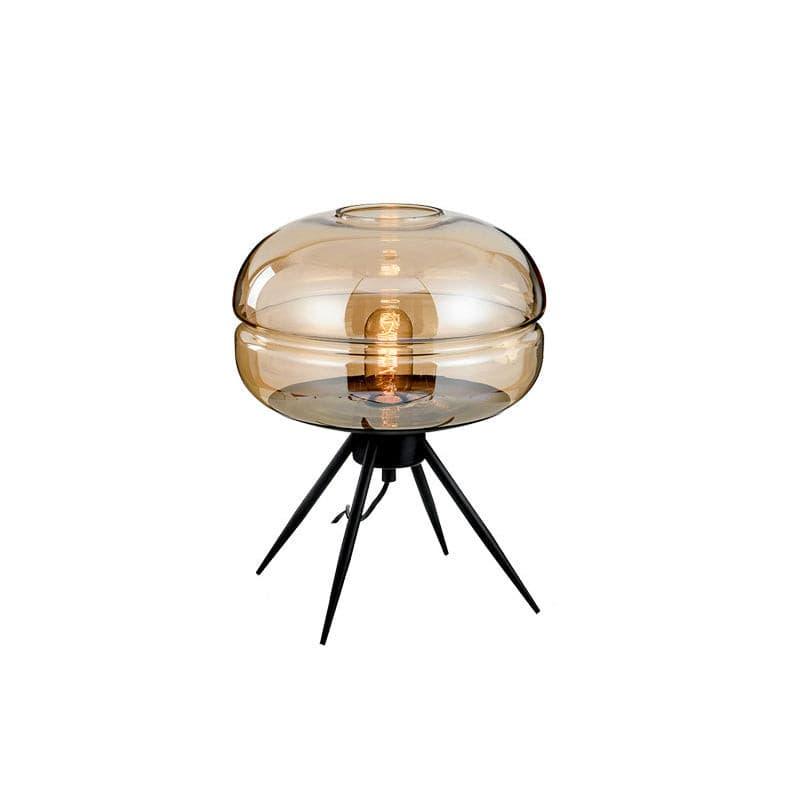 Modern Glass Table Lamp Smokey Dome with Tripod Base - Product detail 21