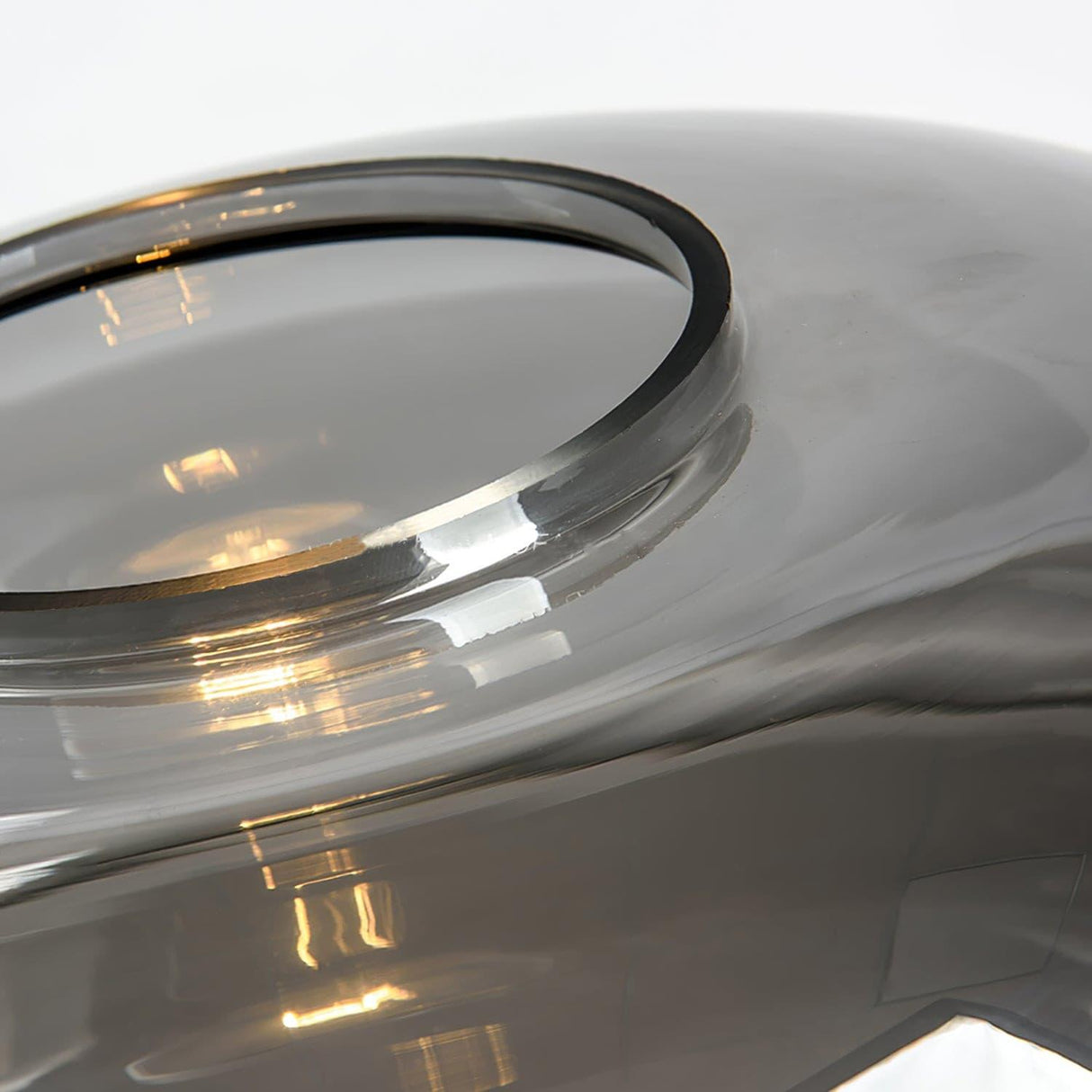 Modern Glass Table Lamp Smokey Dome with Tripod Base - Product detail 9