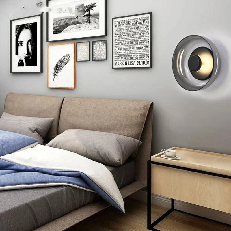 Modern Wall Sconce Circular Glass LED Design - Product detail 6