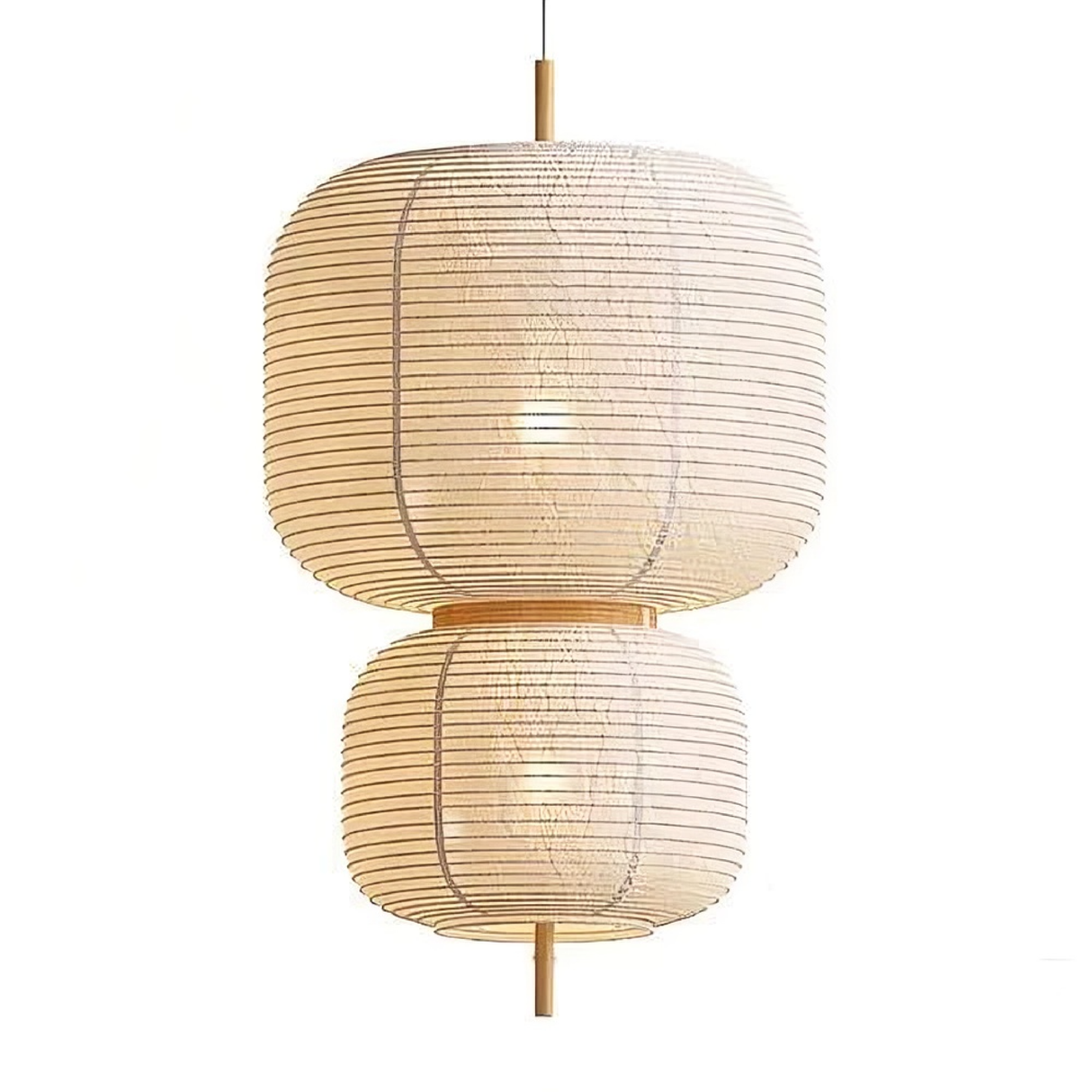 Japanese Rice Paper Pendant Light Traditional Bamboo Lantern Design - Product detail 6