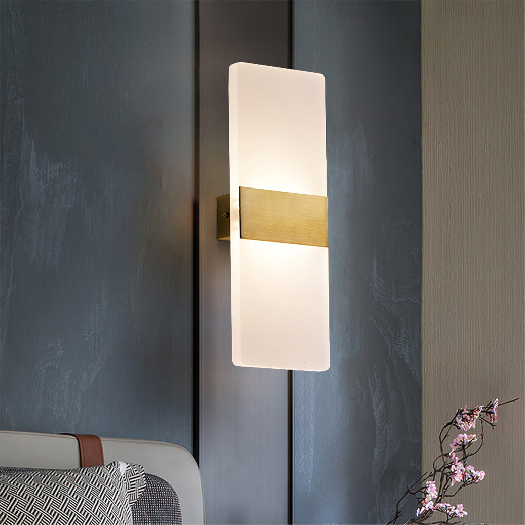 Modern LED Wall Sconce Brushed Gold Metal Accent - Product example