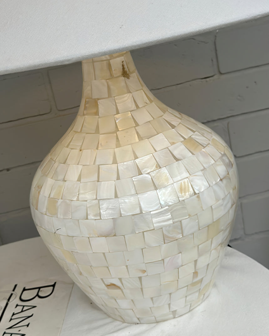 Mosaic Table Lamp Mother of Pearl Shell Design - Product detail 10