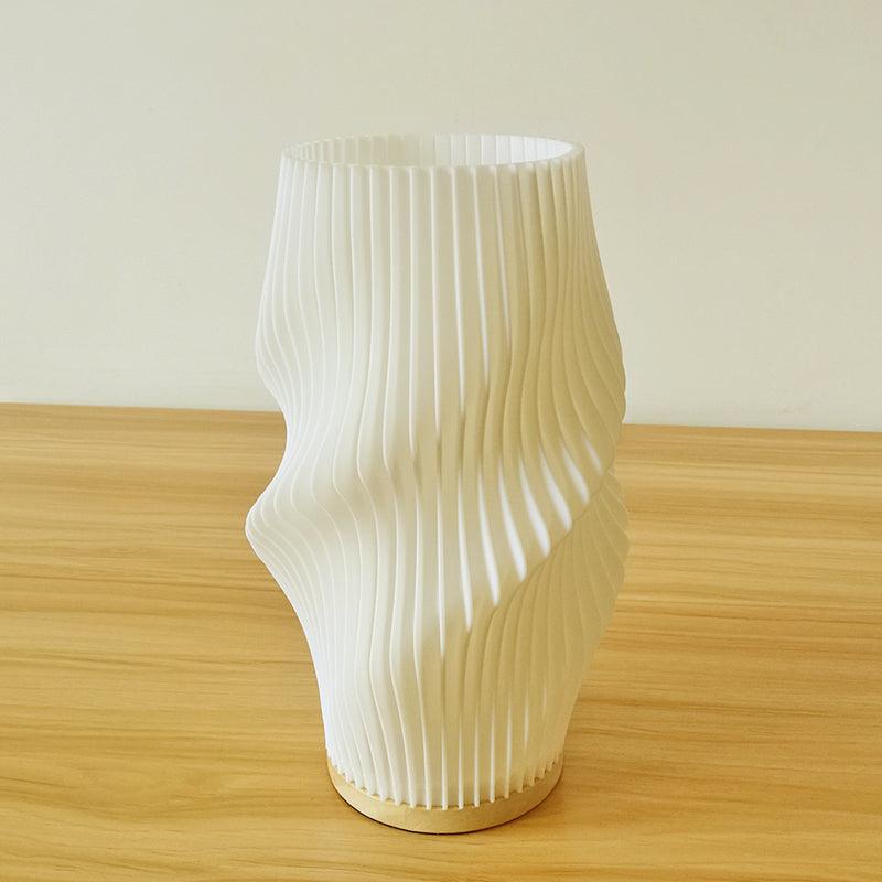 French Cream Table Lamp Pleated Wave Design - Product detail 5