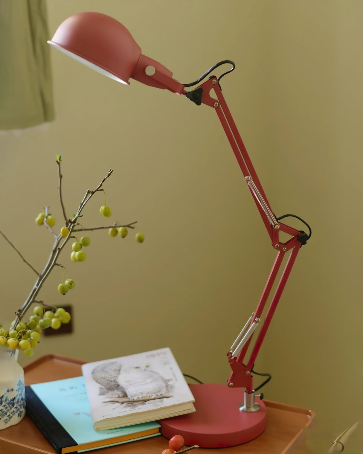 Adjustable Task Lamp Red Metal Swing Arm Design - Product detail 16